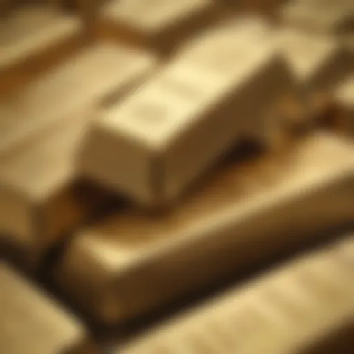 Visual representation of gold bullion bars