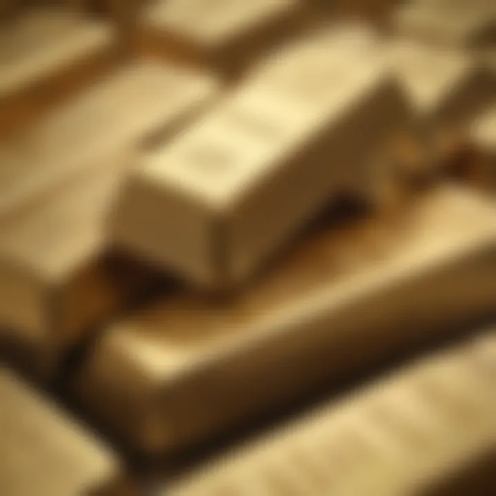 Visual representation of gold bullion bars