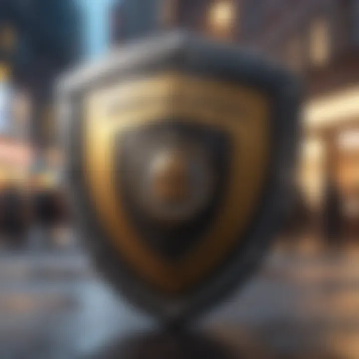 A digital shield representing identity protection