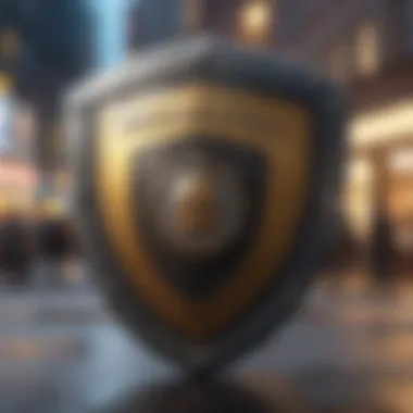Digital Shield for Identity Protection A digital shield representing identity protection
