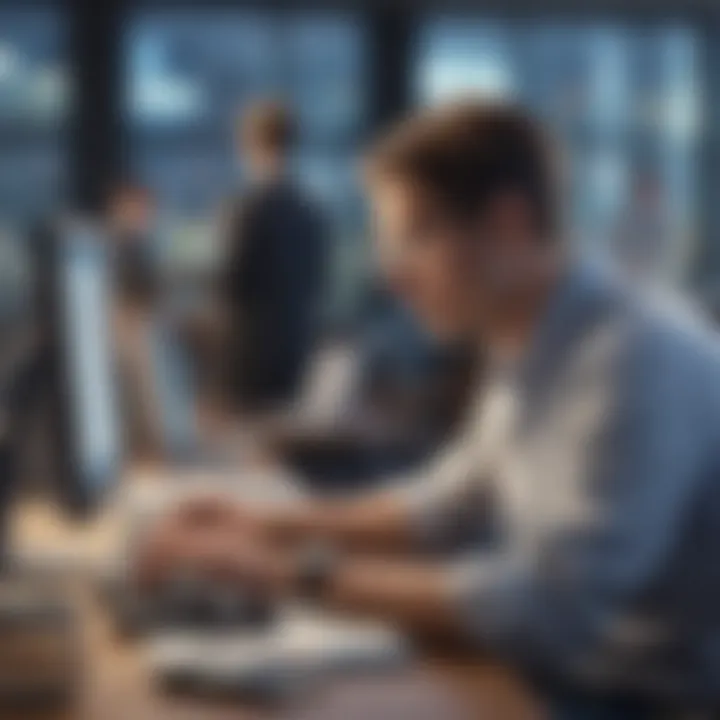 A person using a computer to manage their identity settings