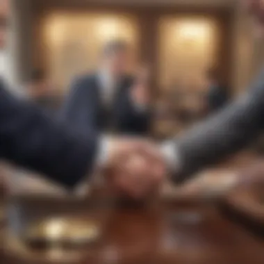 Collaborative Negotiation Between Partners An illustration depicting collaborative negotiation between partners.