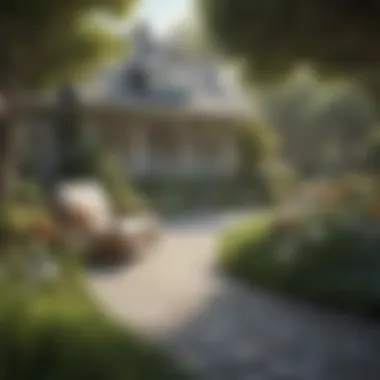 Peaceful Living Spaces A serene garden setting symbolizing peace of mind in housing