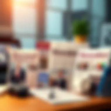 Diverse Personal Finance Newsletters A collection of personal finance newsletters displayed on a desk