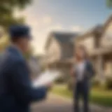 A veteran reviewing housing options with a real estate agent