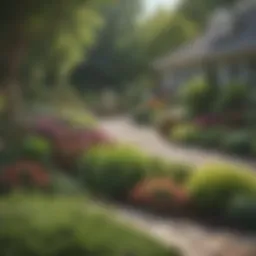 Stunning backyard landscape showcasing vibrant plants and elegant hardscaping