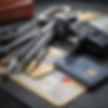 Illustration of various tools used by credit card companies for collections.