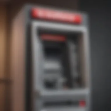 The KeyBank ATM Deposit Slot KeyBank ATM with a deposit slot prominently shown