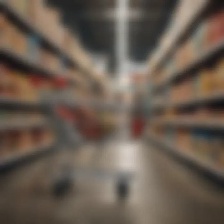 Shopping cart filled with Costco products